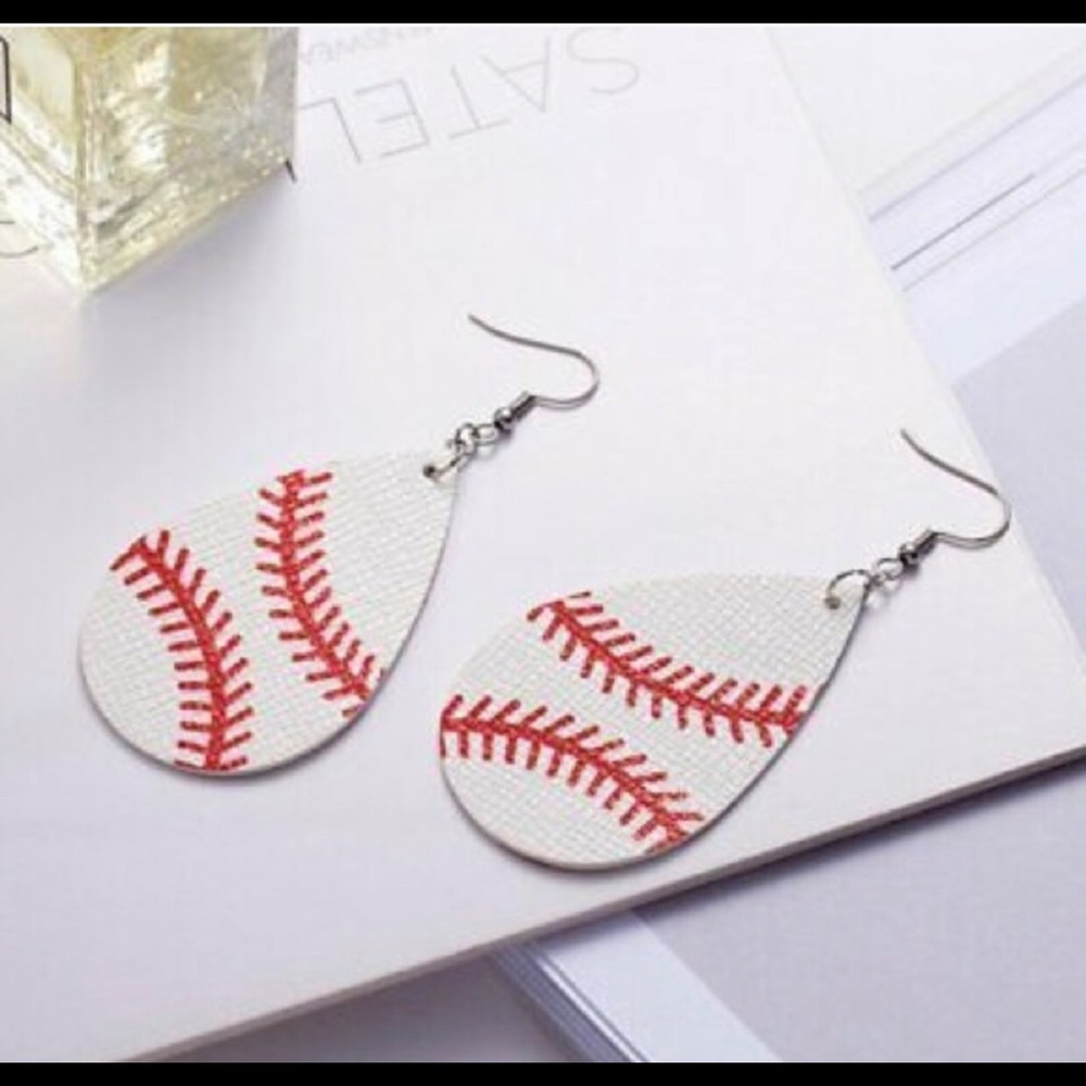 Baseball earrings